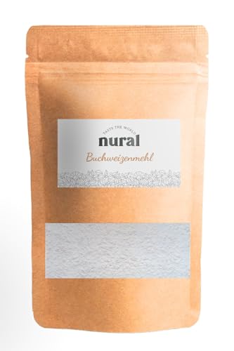 nural Buchweizenmehl 400g | Glutenfrei & Vegan | Hochwertiges Mehl aus Buchweizen | Perfekt für Backen, Brot & Pfannkuchen | Gesund & ohne Zusatzstoffe von nural