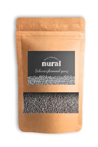 nural Schwarzkümmel ganz 110g | Schwarzkümmelsamen | Traditionelles Gewürz für besondere Speisen | Schwarzkümmelkörner | Nigella Sativa | 100% Rein und Naturbelassen | Premium Qualität von nural