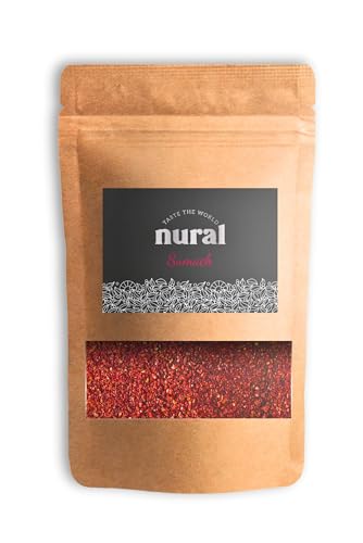 nural Sumach Gewürz 200g | Sumak | Sumachpulver | Essigbaumgewürz | unverfälschter Geschmack | Orientalisch | Verleiht Speisen einen einzigartigen Geschmack | Premium Qualität von nural