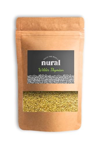 nural Wilder Thymian gerebelt 100g | Als Gewürz oder als Tee | Intensives Aroma für die gehobene Küche Thymian getrocknet | Tymiangewürz | 100% Rein und Naturbelassen von nural