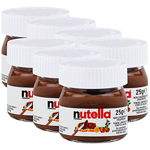 Nutella 7x Ferrero Nutella World Glas Brotaufstrich Schokolade 25g von Ferrero