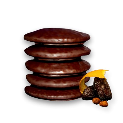 Odilia Nürnberger Bio Elisen Lebkuchen Schokoliert: Vegan & Ohne Zuckerzusatz (Mit natürlicher Dattelsüsse) | Handgemacht und reich an Nüssen | Made in Germany (5 Pack) von odilia