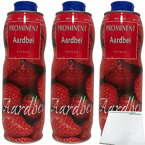 Prominent Siroop Aardbei Getränke-Sirup Erdbeere 3er Pack (3x750ml Dose) + usy Block von ohne Hersteller