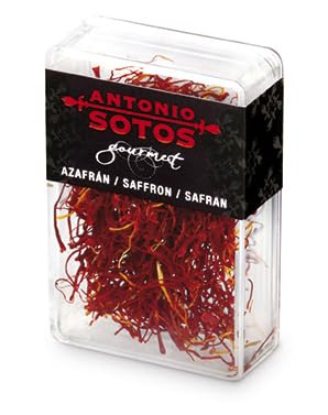 Antonio Sotos - Safran Origene Spanien D.O. La Mancha - Box 1 g - IFS-Lebensmittelzertifiziert Nr. CC-IFS-32/17 von olivaoliva