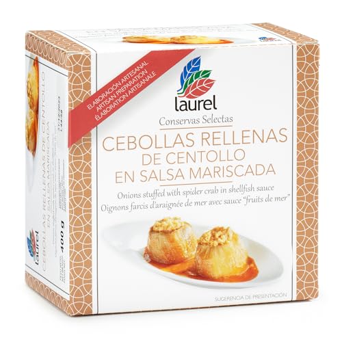 Laurel - Rell-Zwiebeln. Krabben-Meeresfrüchte-Sauce Dose 400 g | Aromen von Asturien von olivaoliva