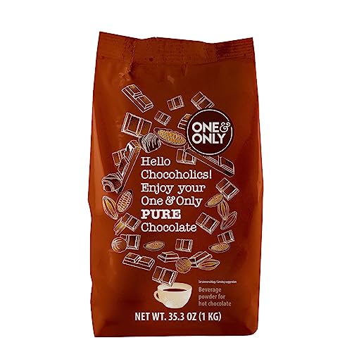 One&Only Chocolate Powder Pure 1 kg - Hochwertiges Schokoladenpulver für eine Premium-Trinkschokolade mit 32 % Kakao von one&only