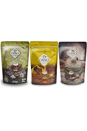 Osso Osmanlı, Menengiç ve Dibek Kahvesi je 200gr Osso Ottoman Coffee 8 in 1 Hervorragende Qualität - Osmanli Kahvesi- Türkischer Kaffee - Osso Aromatisch Ottoman Kaffee 8in1 - Aromatik Osmanli Kahvesi von osso