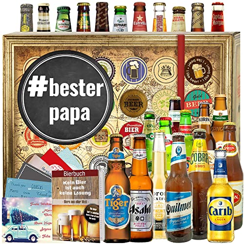 BesterPapa - Biersorten aus der Welt - Vater Geschenke Geburtstag - Advent Kalender Bier 2024 2025 von ostprodukte-versand