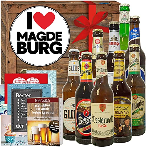 I love Magdeburg/Deutsche Biere/Magdeburg Geschenk Paar von ostprodukte-versand