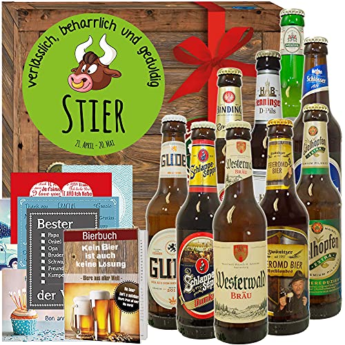 Sternzeichen Stier ++ Deutsche Biere ++ Stier Mann Geschenk von ostprodukte-versand