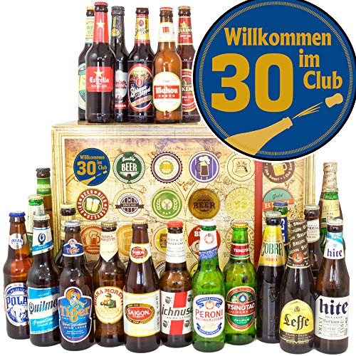 Willkommen im Club 30 / Bier aus aller Welt 24x / Geschenk 30. Geburtstag/Bier Weihnachtskalender 2024 2025 von ostprodukte-versand