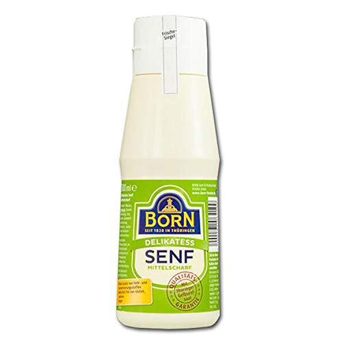 Born Delikatess-Senf mittelscharf Dosierflasche von ostprodukte-versand