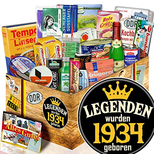 Legenden 1934 / Geschenk für Mann 90 / Spezialitäten Geschenkset DDR 90. von ostprodukte-versand