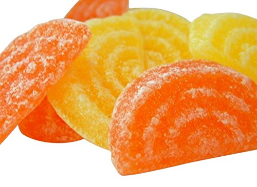 erdnuss-king 1 kg Orange und Zitrone Fruchtschnitten ein fruchtiges leicht säuerliches Bonbon von pin24shop