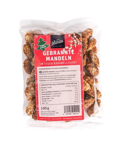 Beste vegane Gebrannte Mandeln - Beste Qualität - Frisch gebrannt, knusprig süß - Planeo (3 x 100g) von planeo