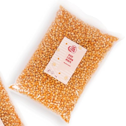 Popcorn Mais Mushroom 2 KILO für Popcornmaschine Popcornloop Beste Qualität Ohne Gentechnik Vegan Glutenfrei von popcornloop