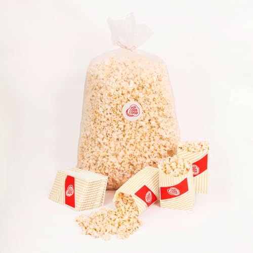 Popcorn Sack Süß 2 Kilo inklusive 40 Stk. Popcorntüten Gratis Dazu Frisch und Verzehrbereit für Feste Events Veranstaltungen Partys Festivals (Süß, 2 kg) von popcornloop