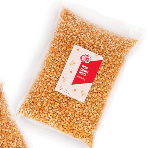 Popcorn Mais Butterfly 5 KILO Kinopopcorn für Popcornmaschine Popcornloop Beste Gold Qualität Ohne Gentechnik Vegan Glutenfrei von popcornloop