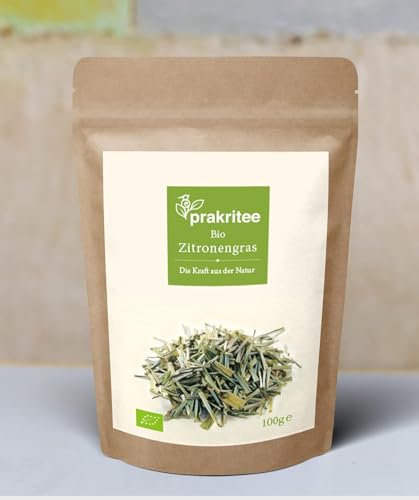 BIO Zitronengras 100g | Zitronengras | Traditionelle Art angebaut | Nachhaltig und biologisch angebaut | ORGANIC Lemongrass | Kräutertee | Herbal tea | DE-ÖKO-044 von prakritee