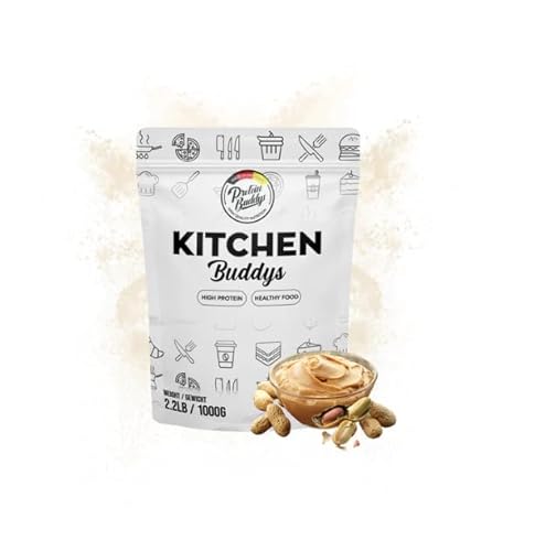 Proteinbuddys Erdnusspulver, 100% natürliche Zutaten, proteinreich, fettarm, ohne Zuckerzusatz, perfekt für Erdnussbutter, Smoothies, Backen, Desserts & Fitness, vegan, glutenfrei, hochwertig & lecker von proteinbuddys