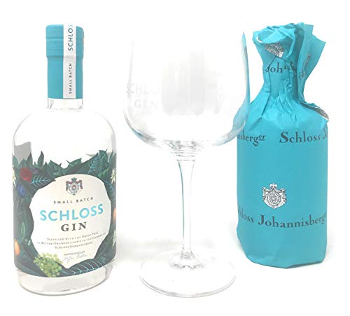 Geschenk-Set zu geschmackvollsten Anlässen - 2 x 0,5 Liter Premium Gin und ein Glas im Markendesign von pure-deli