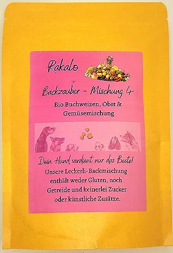 rakalo - Backmischung für Backmatte Hundekekse und Hundeleckerlis - aus hochwertigem, getreidefreiem Buchweizenmehl mit Obst und Gemüse. Glutenfrei von rakalo