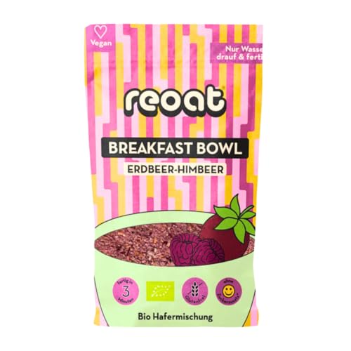 reoat Breakfast Bowl Erdbeer-Himbeer 500g - glutenfreies Porridge von reoat