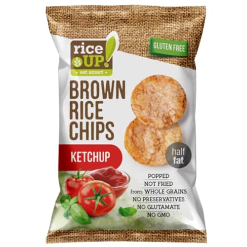 Rice Up Brown Rice Chips Ketchup -Glutenfrei- 12er Pack (12x60g) von riceUP!