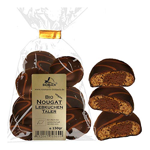 Rosmarin Bioback Lebkuchen Taler, Nougat, vegan, 150g (1) von rosmarin-BIOBACK