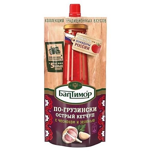 Ketchup nach georgischer Art scharf mit Knoblauch und Kräutern 3er Pack (3 x 260g) Gewürzketchup von rumarkt