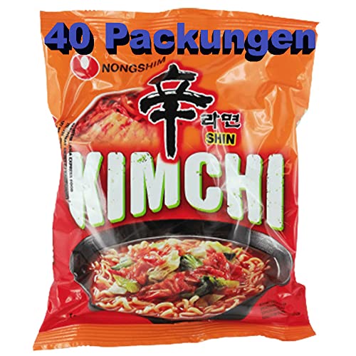 rumarkt Kimchi Instant Nudeln 40er Pack (40 x 120g) Instantgericht Instantnudeln von ebaney