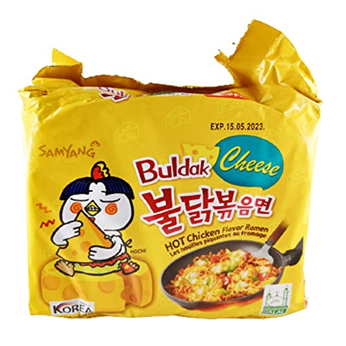 Samyang Buldak Instant Nudelgericht Hot Chicken Cheese 40er Pack (40x 140g) von rumarkt