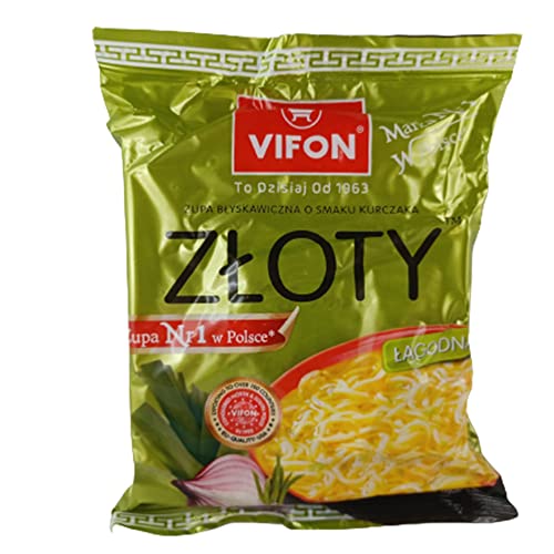 Vifon Zloty Instant Nudeln mit Hähnchenfleischgeschmack 24er Pack (24 x 70g) Instantgericht Instantnudeln von Dttra