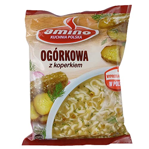 rumarkt Amino Ogorkowa Polnische Instant Nudelsuppe Salzgurkensuppe 22er Pack (22 x 61g) von rumarkt