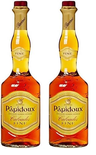 Papidoux Fine Calvados - aus Äpfel der Normandie (1 x 0,7l) - über drei Jahre gereift mit mildem, harmonischem Geschmack (Packung mit 2) von rusepin