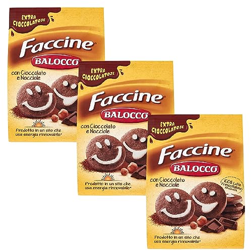 BALOCCO Faccine - Italienisches Mürbegebäck mit Schokolade und Haselnüssen 700g (Faccine, x3) von sarcia.eu