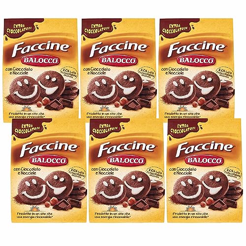 BALOCCO Faccine - Italienisches Mürbegebäck mit Schokolade und Haselnüssen 700g (Faccine, x6) von sarcia.eu