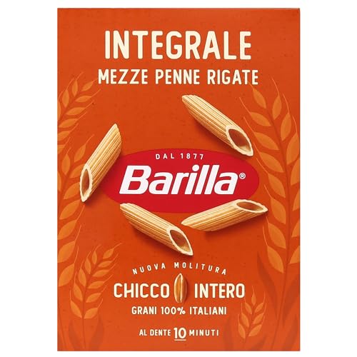 BARILLA Integrale Mezze Penne Rigate - Röhrennudeln aus Vollkorn, Penne 500g (500g, Penne Rigate) von sarcia.eu