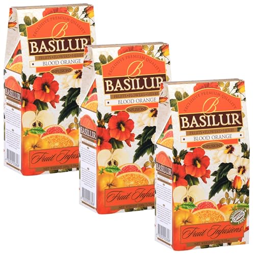 BASILUR Blood Orange - Früchtetee mit natürlichem Orangenaroma und Sahne, 100 g (x3) von sarcia.eu