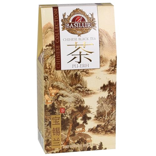 BASILUR Chinese Black Tea - Pu Erh Tea - Chinesischer roter Tee mit rauchigem Geschmack und Aroma 100 g (x1) von sarcia.eu