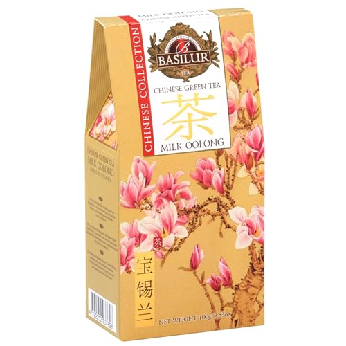 BASILUR Chinese Green Tea - Chinesischer Grüner Blatt-Tee mit einem Hauch von Milch, mit einem zarten, cremigen Geschmack 100g (x1) von sarcia.eu