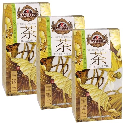 BASILUR Chinese Oolong Tea - Chinesischer Blatt-Tee Tie Guan Yin Tea 100 g (x3) von sarcia.eu