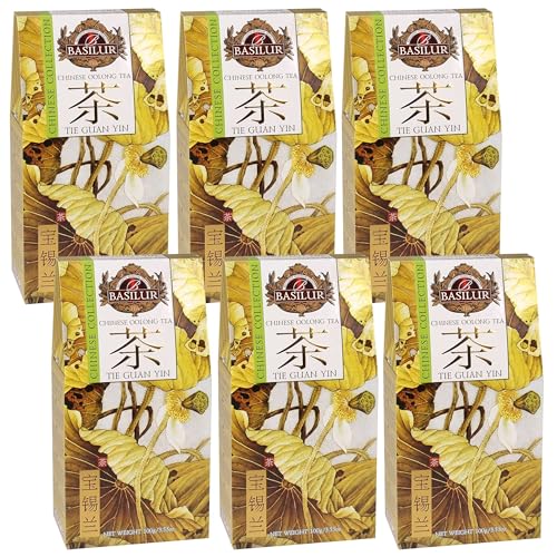 BASILUR Chinese Oolong Tea - Chinesischer Blatt-Tee Tie Guan Yin Tea 100 g (x6) von sarcia.eu