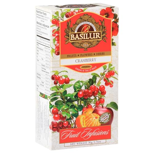 BASILUR Fruit Infusions Früchtetee entkoffeiniert mit Cranberry- und Zitronengeschmack 25x2g (x1) von sarcia.eu