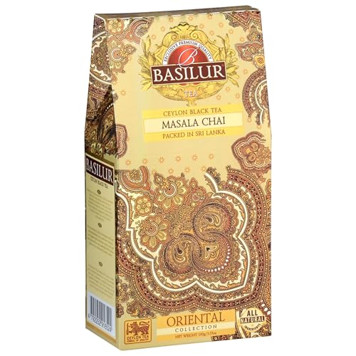 BASILUR Masala Chai - Schwarzer Ceylon-Tee mit natürlichen Gewürzaromen, 100 g (x1) von sarcia.eu