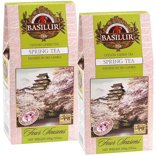 BASILUR Spring Tea Grüner Blatt-Tee mit Zusatz von Ananas, Kirsch, Kornblumen und Kirscharoma 100 g (2) von sarcia.eu