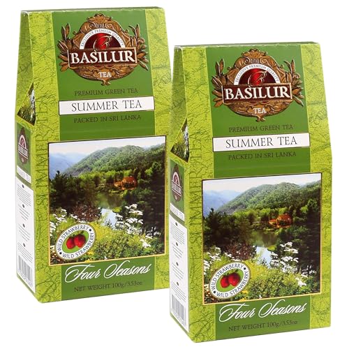 BASILUR Summer Tea Grüner Blatt-Tee mit Frucht- und Walderdbeerearoma 100 g (2) von sarcia.eu