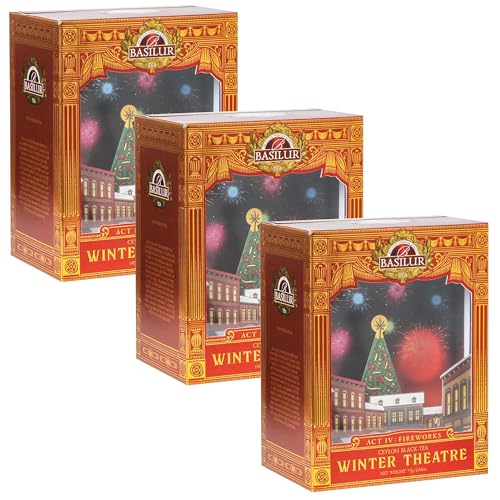 BASILUR Wintertheater ACT IV - Schwarzer Blatt-Tee, Ceylon Orange Pekoe 75g (x3, Winter Theatre ACT IV) von sarcia.eu