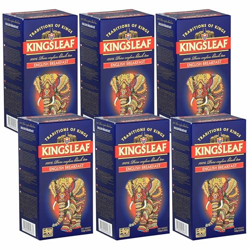 KINGSLEAF - Ceylon Schwarztee English Breakfast CTC fein geschnitten ohne Zusatzstoffe 100g (x6) von sarcia.eu