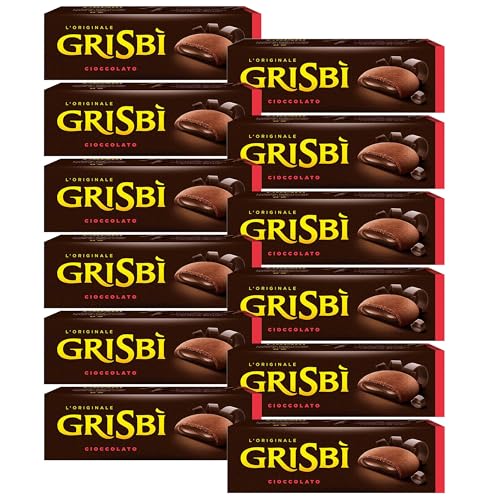 MATILDE VICENZI Grisbi Cioccolato - Italienisches Biskuitgebäck mit Schokoladenfüllung 150g x 12 Pakete von sarcia.eu